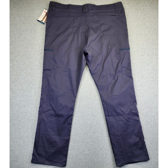 Wrangler Outdoor All Terrain Cargo Pants Mens 42x30 Straight Fit Blue Stretch - Picture 4 of 9